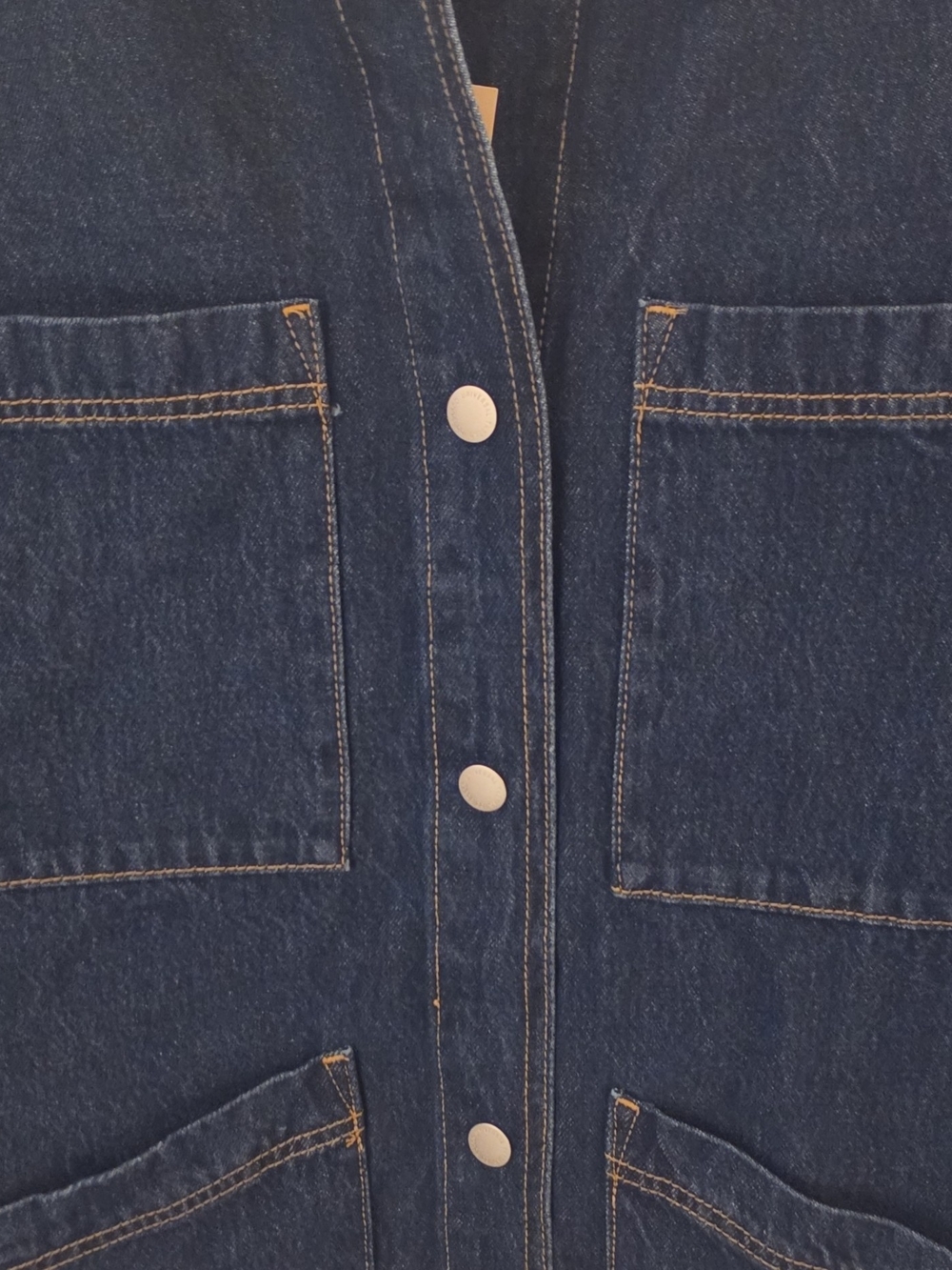 Universal Thread Dark Wash Denim Women's Jacket with Contrast Stitching - Picture 3 of 11